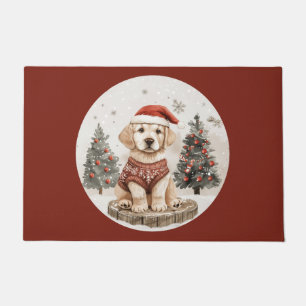 Labrador Retriever Christmas Puppy Fußmatte