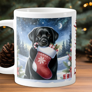 Labrador Retriever Christmas Strumpf Welppy Dog Jumbo-Tasse
