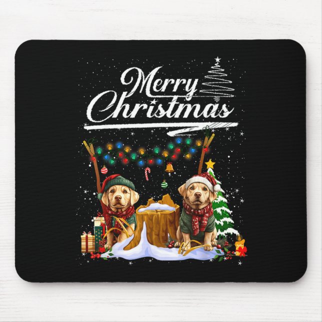 Labrador Retriever Christmas Tree Decorations Dog  Mousepad (Vorne)
