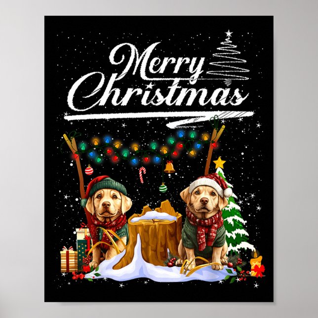 Labrador Retriever Christmas Tree Decorations Dog  Poster (Vorne)
