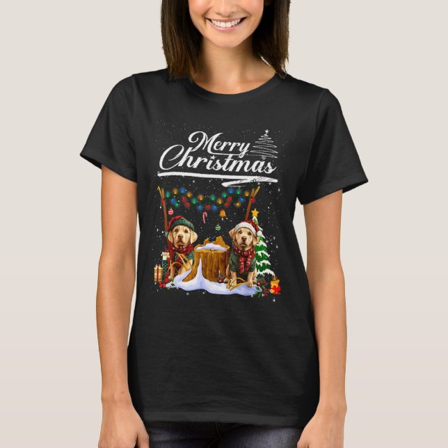 Labrador Retriever Christmas Tree Decorations Dog  T-Shirt (Vorderseite)