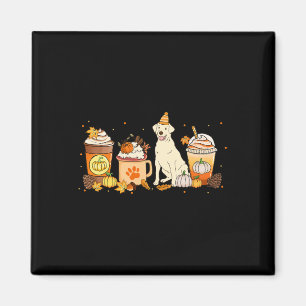 Labrador Retriever Coffee Pumpkin Gewürz Fall Dank Magnet