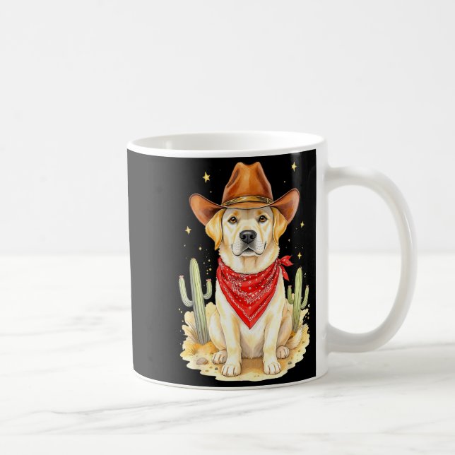 Labrador Retriever Cowboy Dog Western Llabrador Co Kaffeetasse (Rechts)
