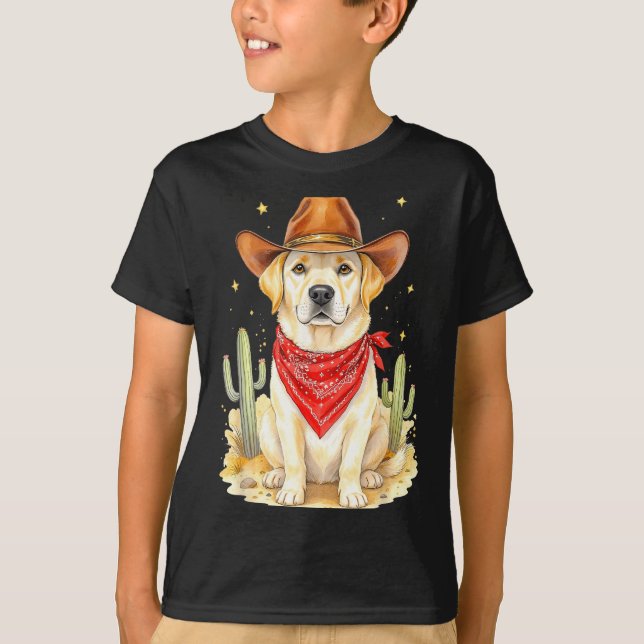Labrador Retriever Cowboy Dog Western Llabrador Co T-Shirt (Vorderseite)
