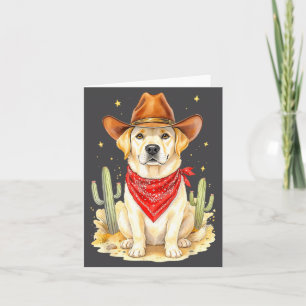 Labrador Retriever Cowboy Hund Western Llabrador C Dankeskarte