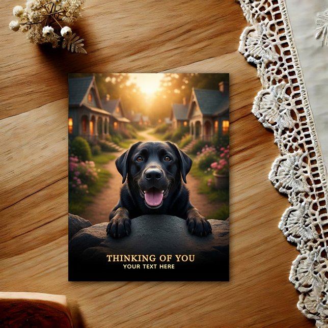 Labrador Retriever denkt an Sie Postkarte (Von Creator hochgeladen)