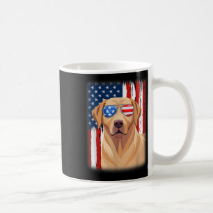 Labrador Retriever Dog America Flag 4. Juli USA Kaffeetasse