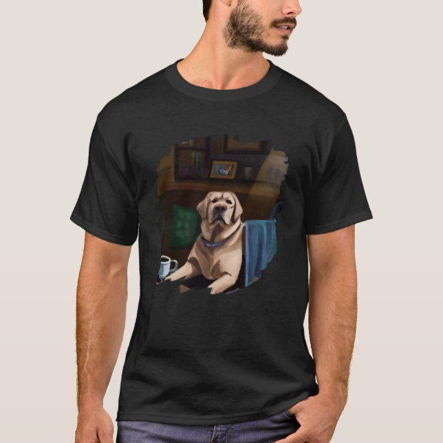 Labrador Retriever Dog Aristocrat Cafe Coffee Tea T-Shirt (Vorderseite)