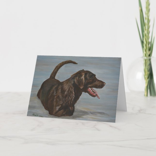 Labrador Retriever Dog Art Grußkarte Karte (Vorderseite)