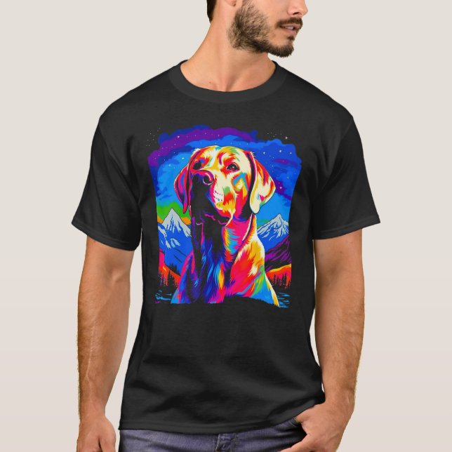 Labrador Retriever Dog Art T-Shirt (Vorderseite)