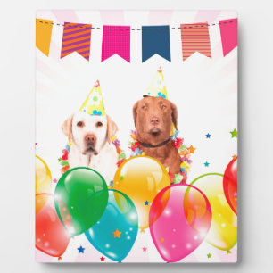 Labrador Retriever Dog Balloons Geburtstag Fotoplatte
