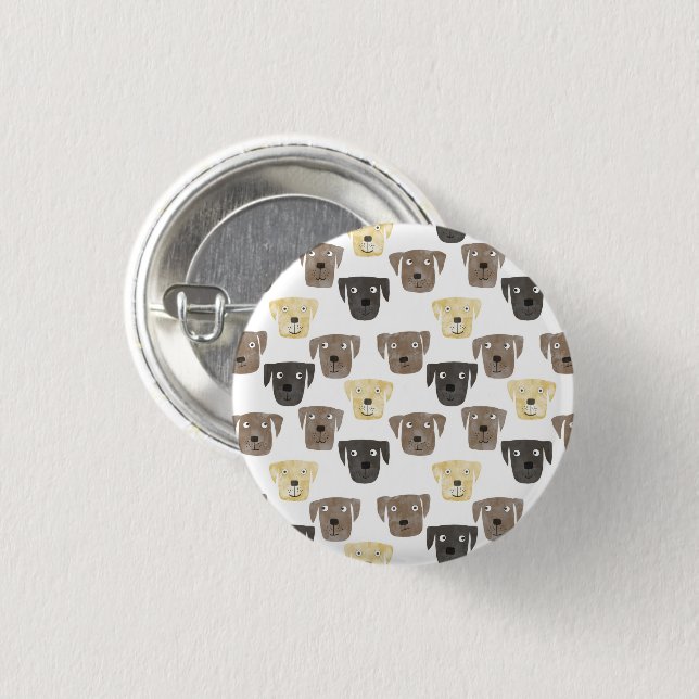 Labrador Retriever Dog Button (Vorne & Hinten)