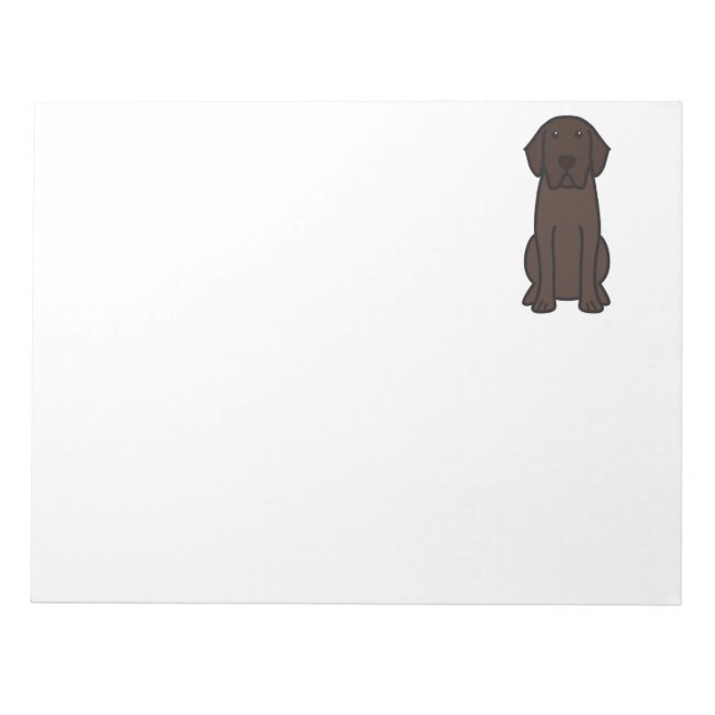 Labrador Retriever Dog Cartoon Editor Notizblock (Vorderseite)