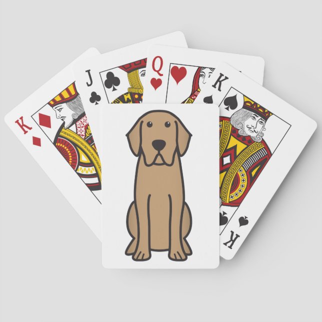 Labrador Retriever Dog Cartoon Spielkarten (Rückseite)