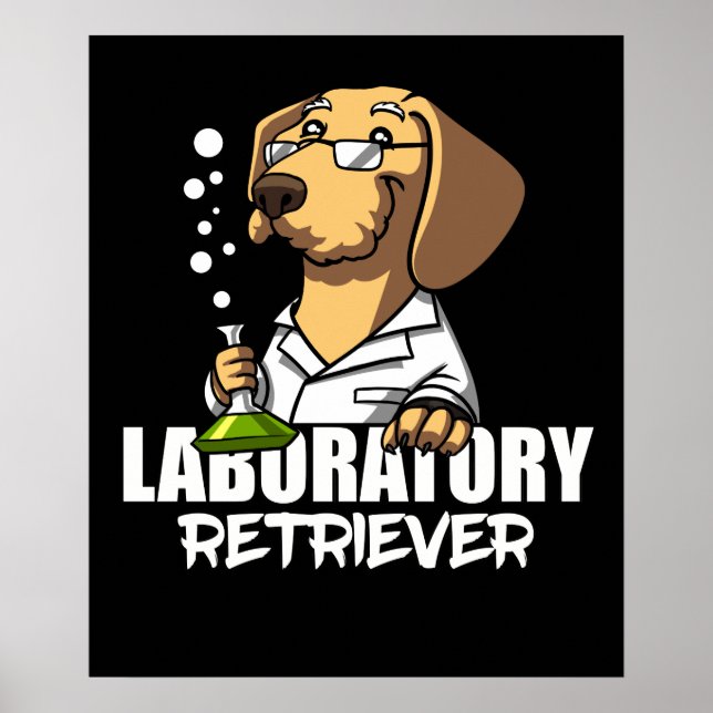 Labrador Retriever Dog Chemistry Teacher Poster (Vorne)