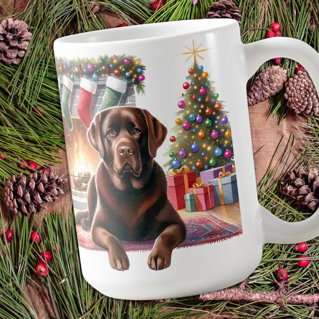 Labrador Retriever Dog Christmas Cozy Holiday Tasse (Von Creator hochgeladen)