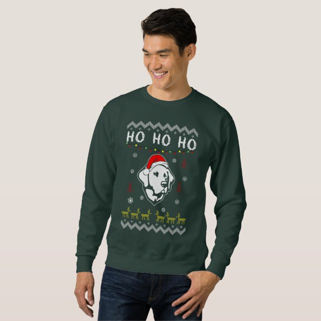 Labrador Retriever Dog Christmas Ho Ho Ho Sweatshirt (Vorne ganz)