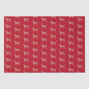 Labrador Retriever Dog Christmas Silhouette Red Seidenpapier