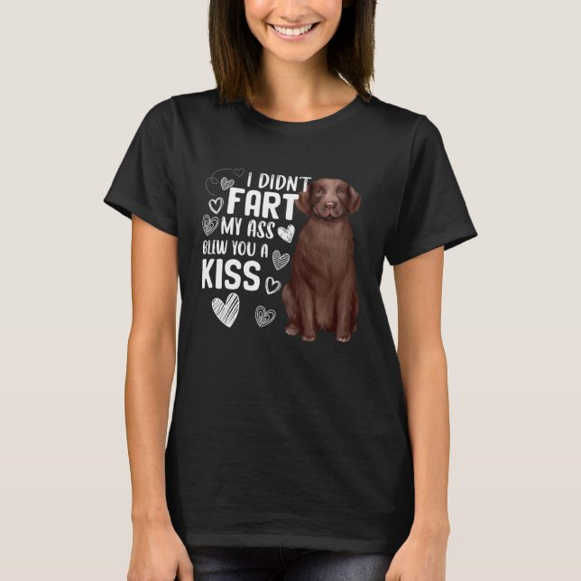 Labrador Retriever Dog   Cute Fart Blew Kiss T-Shirt (Vorderseite)