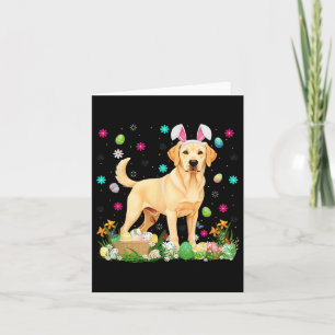 Labrador Retriever Dog Easter Egg Hunt Bunny Ear E Karte