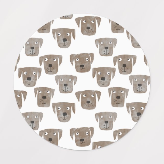 Labrador Retriever Dog Etiketten (Design 1)