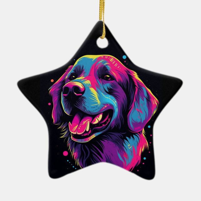 Labrador Retriever Dog Keramik Ornament (Hinten)