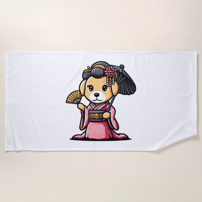 Labrador Retriever Dog Kimono Strandtuch (Vorderseite)