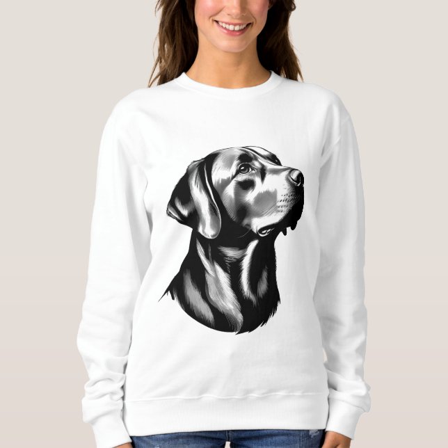 Labrador Retriever Dog Mom Illustration Sweatshirt (Vorderseite)