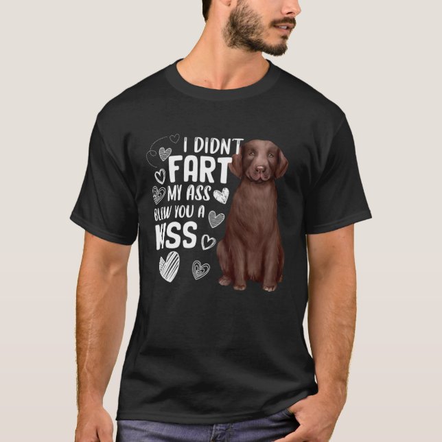 Labrador Retriever Dog Niedliche Furz Blew Kiss T-Shirt (Vorderseite)