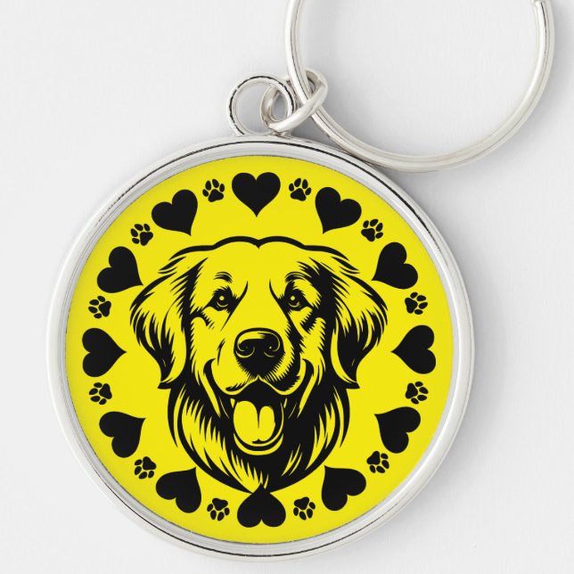 Labrador Retriever Dog Owner Schlüsselanhänger (Vorne)