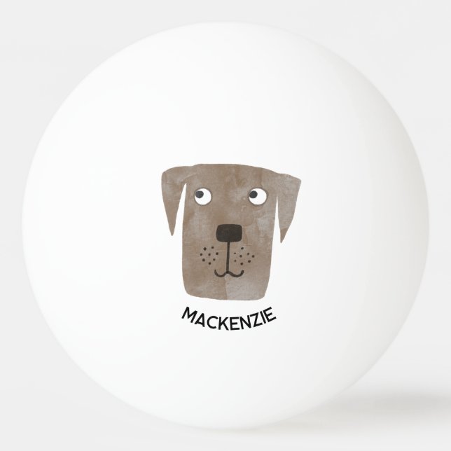 Labrador Retriever Dog Personalisiert Tischtennisball (Vorderseite)