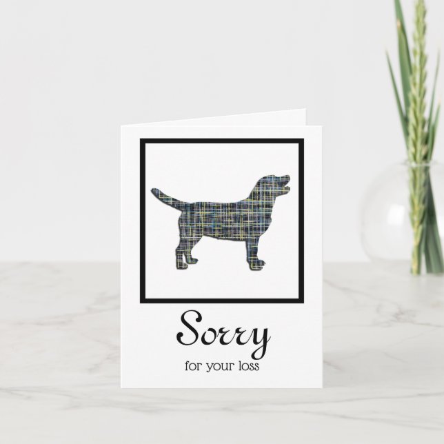 Labrador Retriever Dog Pet Sympathie Card Karte (Vorderseite)