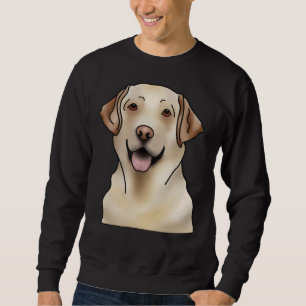 Labrador Retriever Dog Portrait Black Sweatshirt