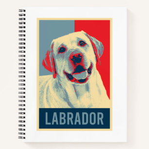 Labrador Retriever Dog Portrait Pop Art Notizbuch