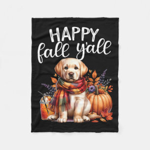 Labrador Retriever Dog Pumpkin Gewürz Happy Fall Y Fleecedecke