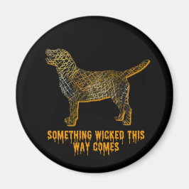 Labrador Retriever Dog Silhouette Spaß Halloween Magnet