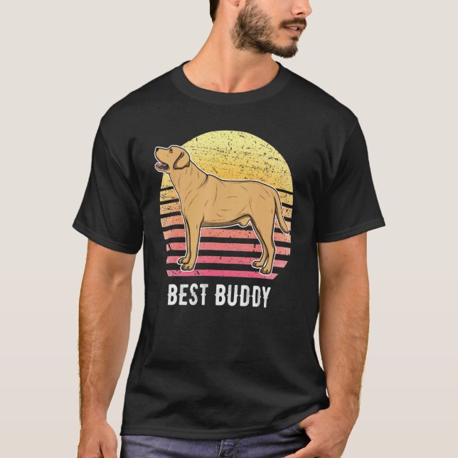 Labrador Retriever Dog Sunset 52 T-Shirt (Vorderseite)