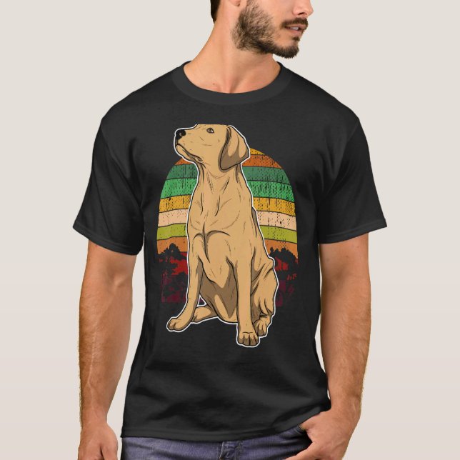 Labrador Retriever Dog Sunset 7 T-Shirt (Vorderseite)