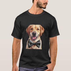 Labrador Retriever Dog Tragebow Krawatte Black Nec T-Shirt