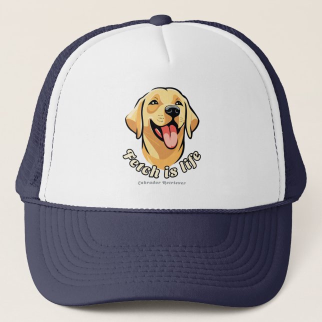 Labrador Retriever Dog Truckerkappe (Vorderseite)