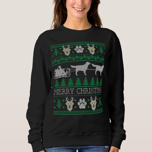 Labrador Retriever Dog Ugly Christmas Sweaters Sweatshirt (Vorderseite)