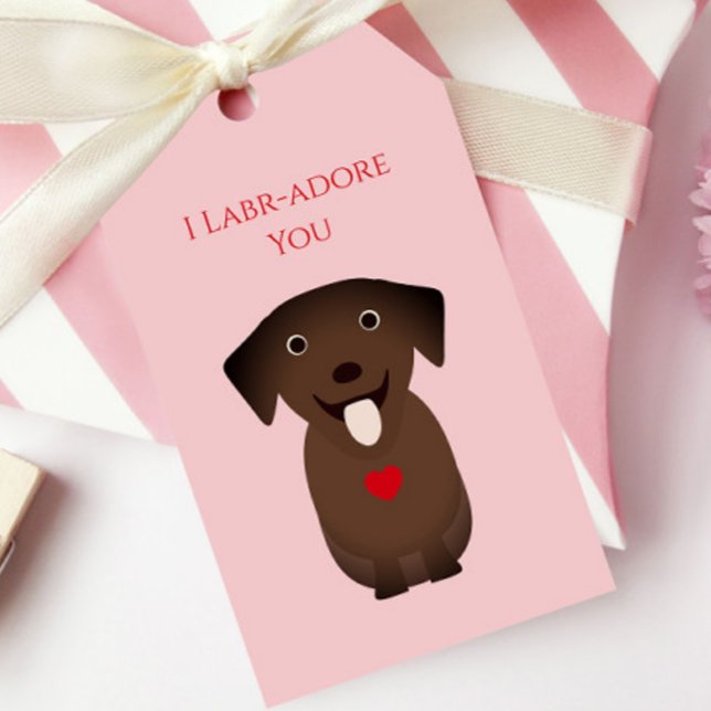 Labrador Retriever Dog Valentine, Valentinstag Geschenkanhänger (Von Creator hochgeladen)