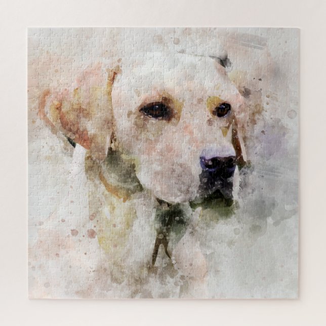 Labrador Retriever Dog Watercolor Portrait 02 Puzzle (Vertikal)
