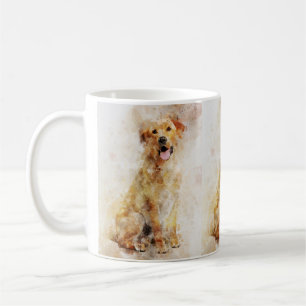 Labrador Retriever Dog Watercolor Portrait 04 Kaffeetasse