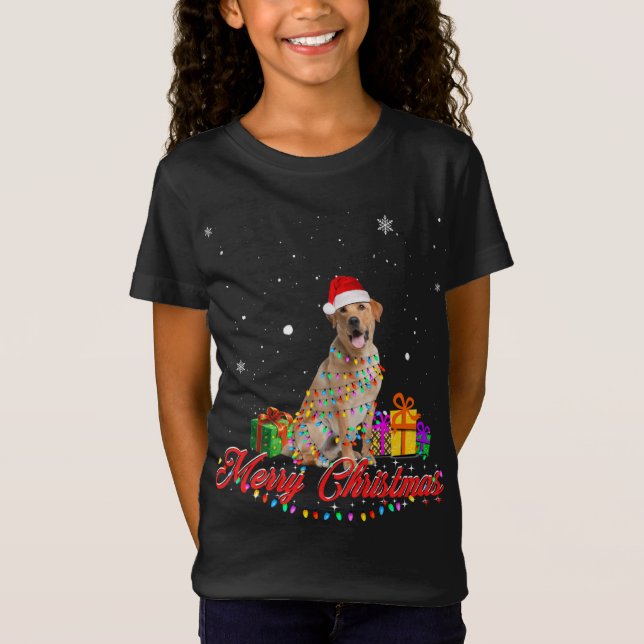 Labrador Retriever Dog Weihnachten Weihnachten L T-Shirt (Vorderseite)