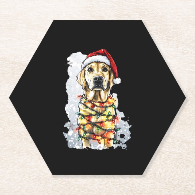 Labrador Retriever Dogs Tree Christmas Sweater Xma Untersetzer (Vorderseite)
