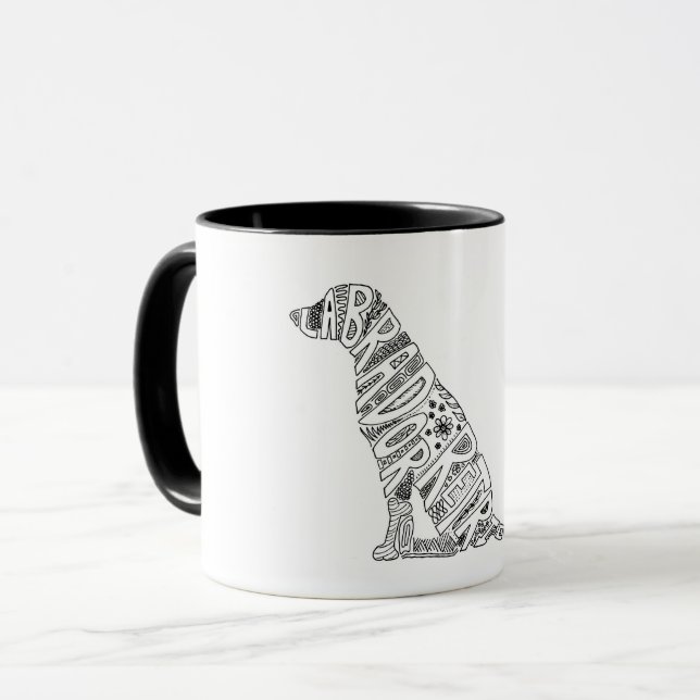 Labrador Retriever Doodle Design Tasse (Vorderseite Links)