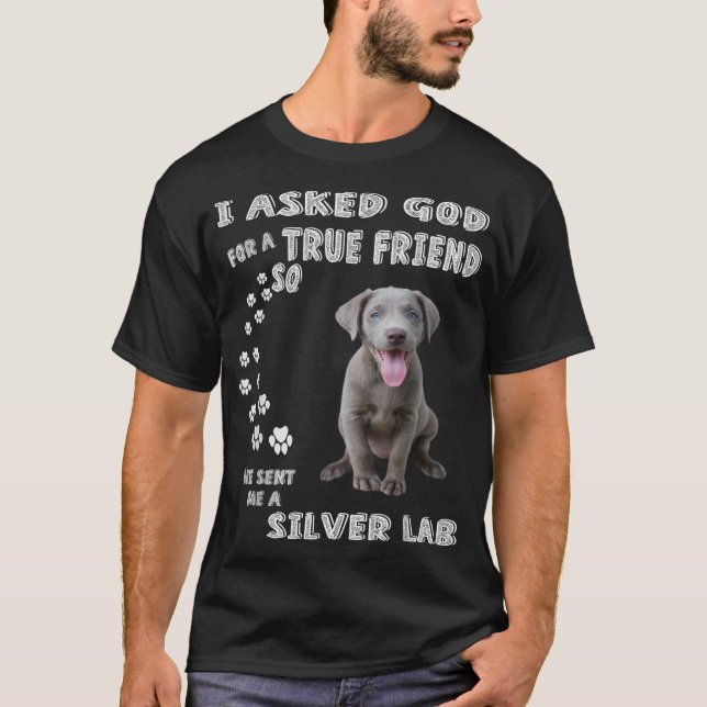 Labrador Retriever Dossier Mama Vater Print, Niedl T-Shirt (Vorderseite)