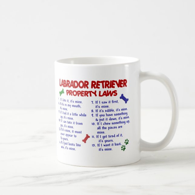 LABRADOR RETRIEVER-Eigentums-Gesetze Kaffeetasse (Rechts)