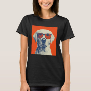 Labrador Retriever Ein cooler Hundekopf mit Sonnen T-Shirt